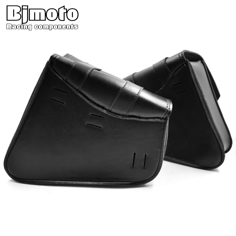 BJMOTO пара новых мотоциклов левый и правый седло боковые сумки двигатель из искусственной кожи сумки для инструментов Универсальный Sportster Чоппер Велосипед