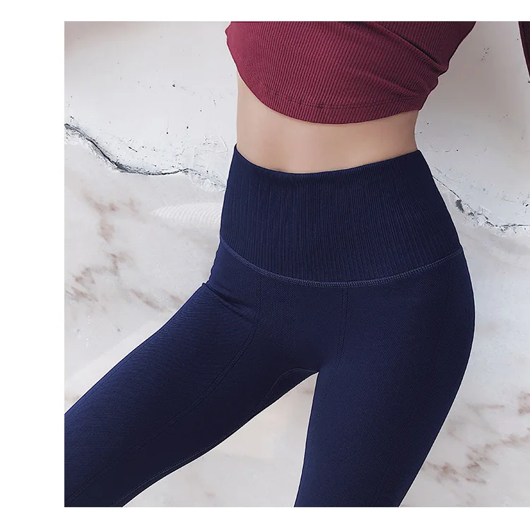 Брюки для йоги с высокой талией для женщин; Flex Dry-Fit; одежда для тренировок, фитнеса, тренажерного зала; бесшовные компрессионные обтягивающие спортивные Леггинсы Suqat