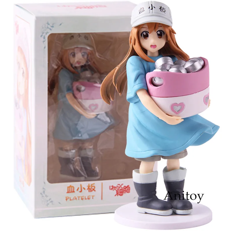 Клетки на работе тромбоцитов Hataraku Saibou ПВХ Фигурки Коллекционная модель игрушки