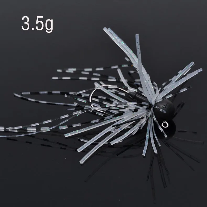 black NO2 Trulinoya дом джиг улов 2,5 г/3,5 г крюк пух Вольфрамовая сталь импорт свинцовая головка крюк - Цвет: black NO2