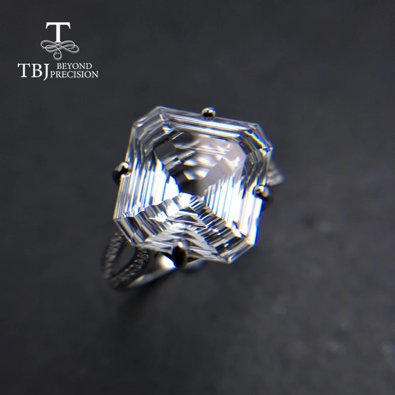 TBJ блестящее необычное ограненное натуральное 7ct кольцо с драгоценным