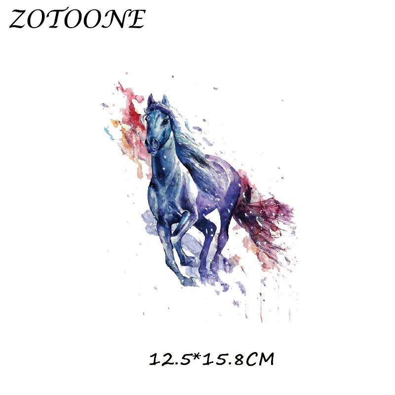ZOTOONE гладить на патчи для одежды передачи тепла Прохладный акварель нашивка в