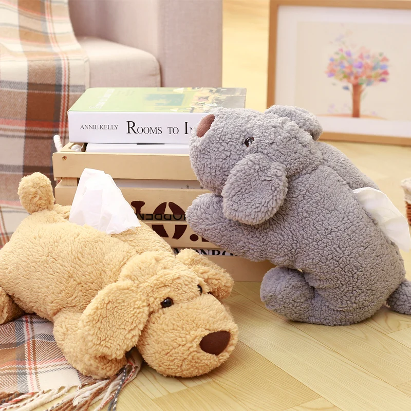 Мягкая плюшевая коробка для салфеток 5 цветов мультяшная 40 см супер милая