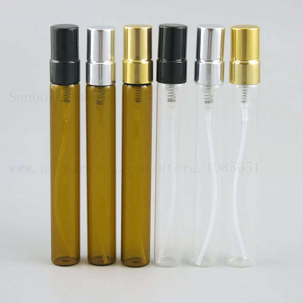 Портативный мини многоразовый флакон для духов стеклянный янтарный прозрачный