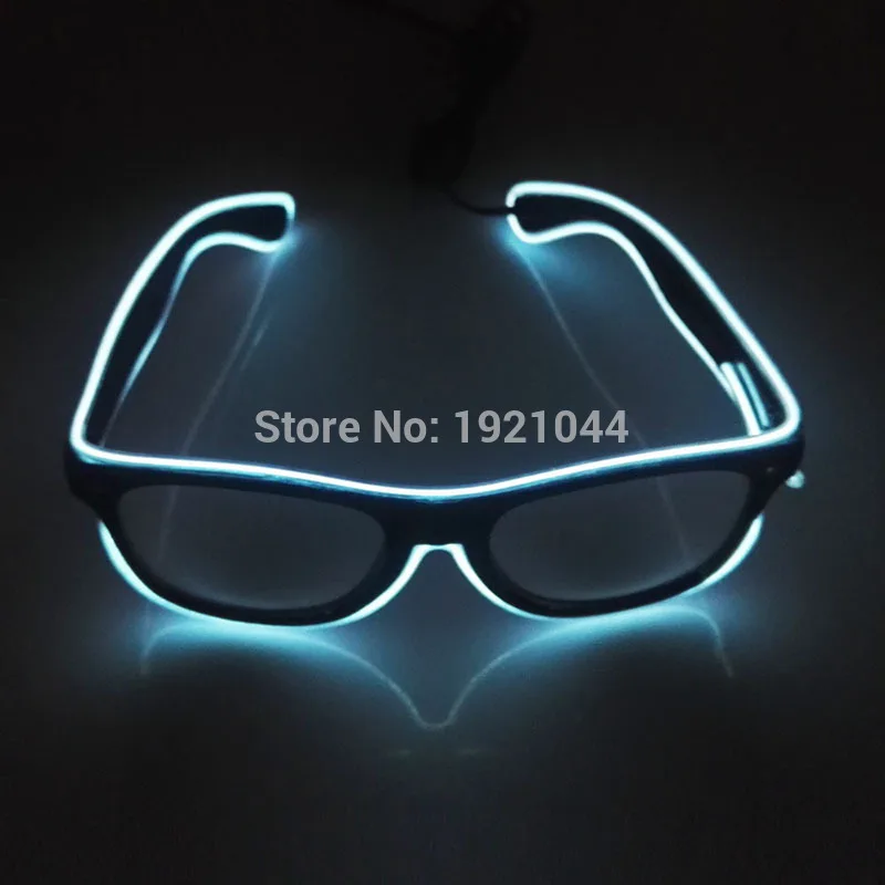 white 10 Цвета выбор мигает EL провода Led очки Неон Веревка световой вечерние Освещение красочные светящиеся подарок для вечерние украшения - Цвет: white