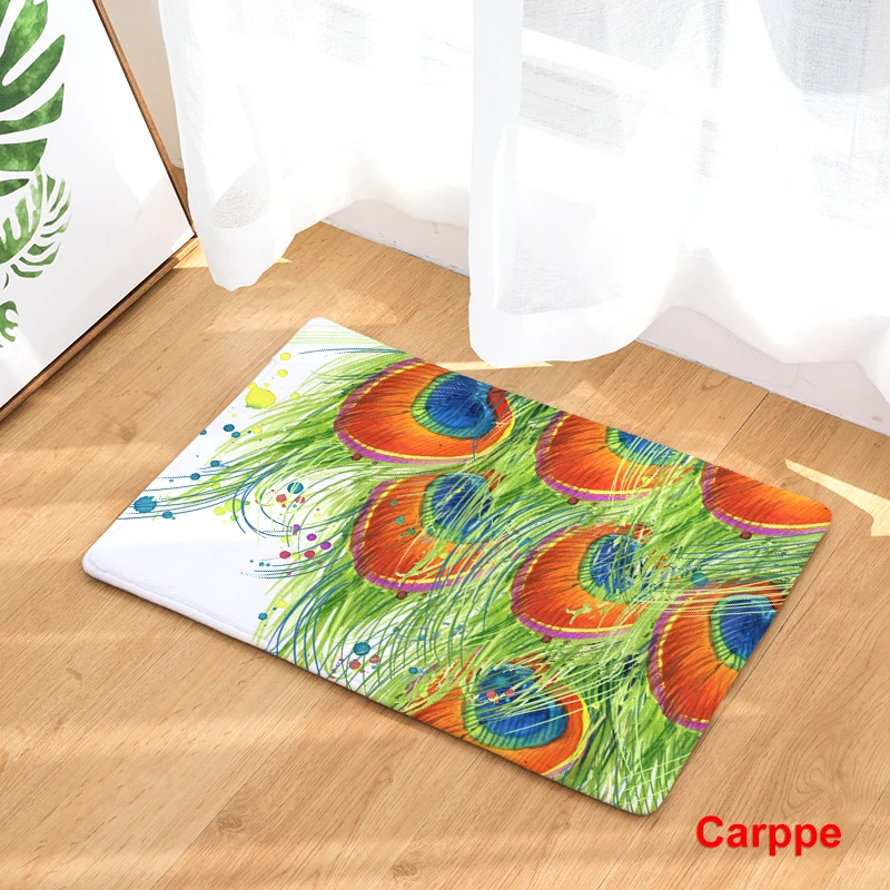Коврики для ванной с принтом павлина Противоскользящие коврики новинка 2017|carpet mat