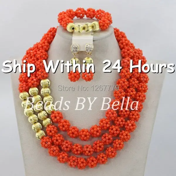 Изумительные Новые Розовые Коралловые шарики африканские Ювелирные наборы