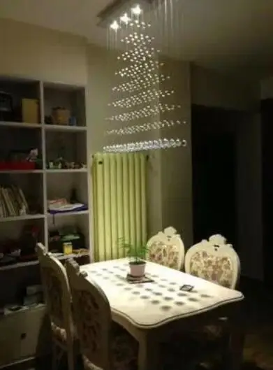 

Modern combination 100 x 100 x 20cm new Pyramid design square K9 crystal GU10 for living room LED Chandelier m