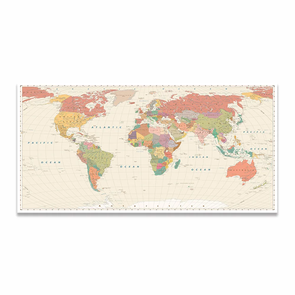 B Vintage World Map Modern Home Decor Posters And Prints Canvas Painting Art Wall Pictures for Living Room Nordic Decoration - Цвет: B