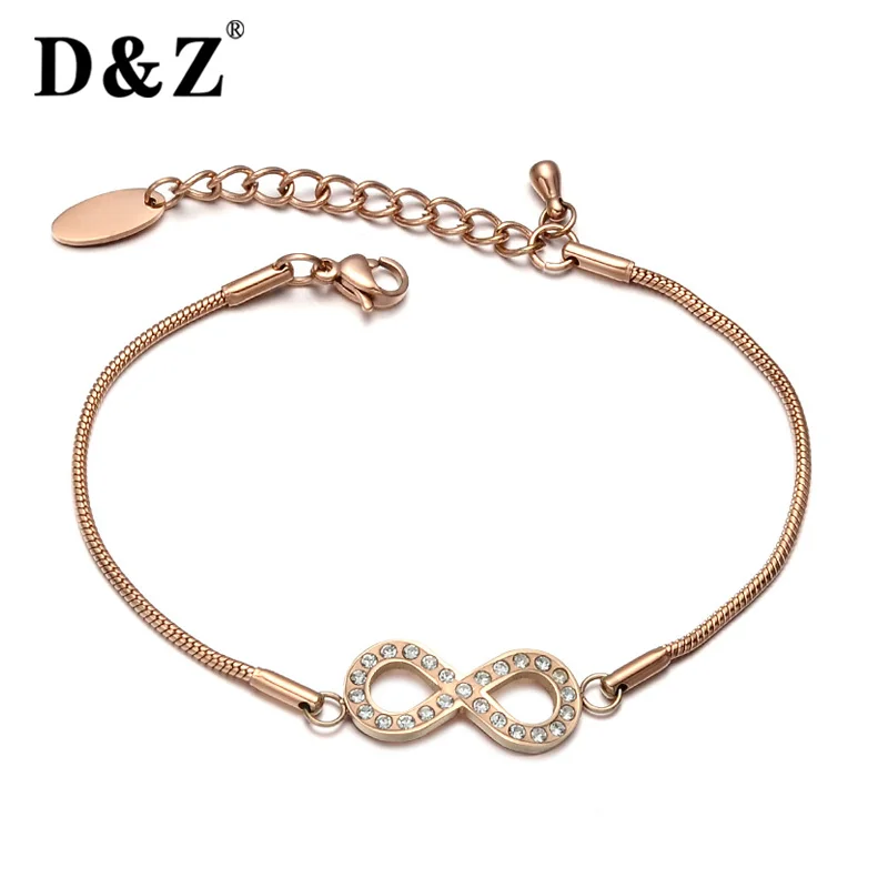 D &amp Z модные корейские браслеты со стразами ограниченная серия бесконечность 8