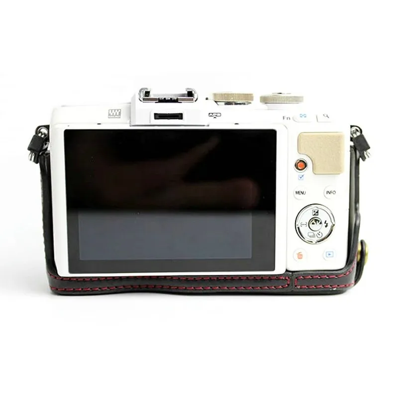Из искусственной кожи Камера сумка для цифровой камеры Olympus Pen Lite E-PL7 E-PL8 E-PL9 черный/коричневый/Кофе EPL7 EPL8 EPL9 Камера чехол