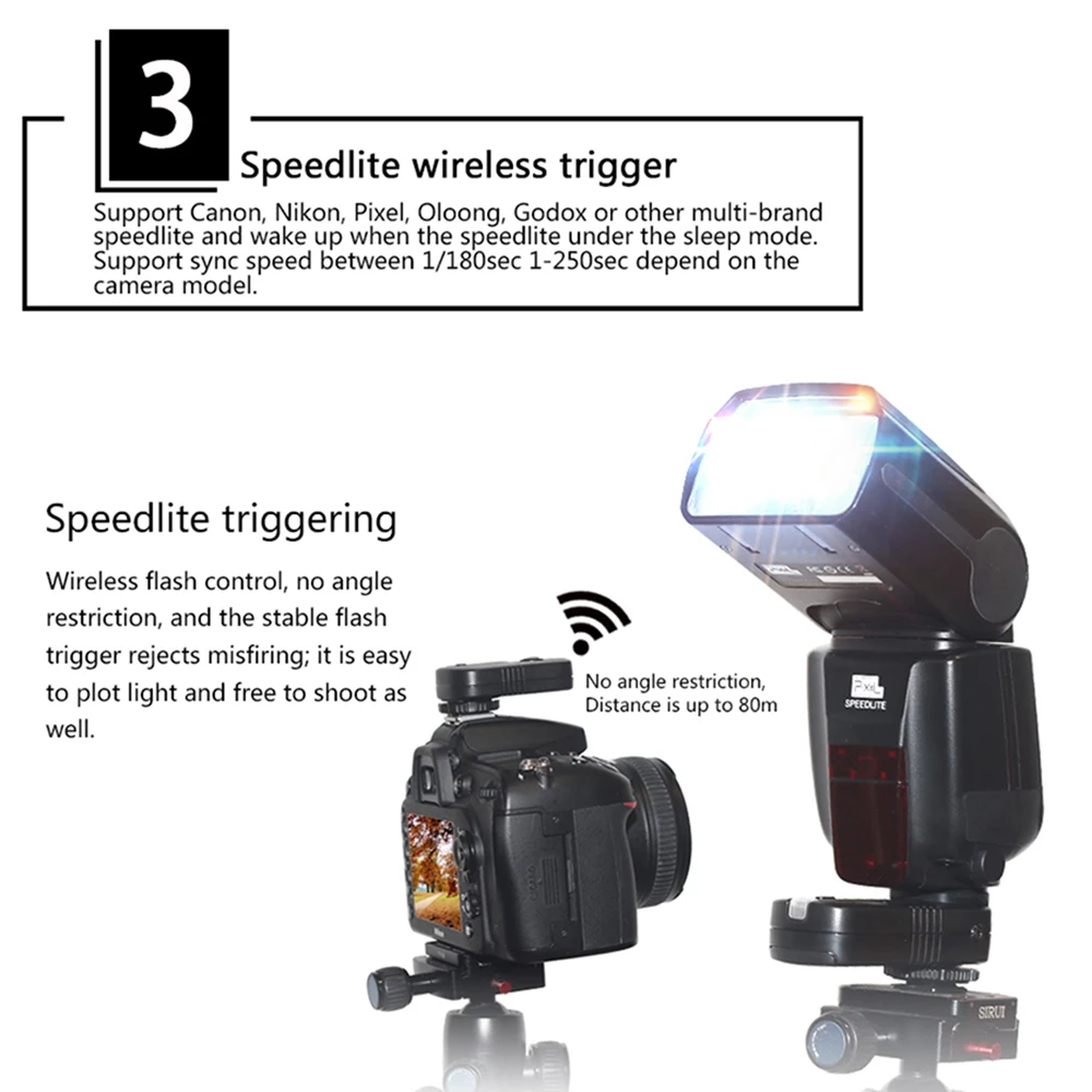 Pixel TF 364 беспроводной пульт дистанционного управления триггером вспышки для Olympus