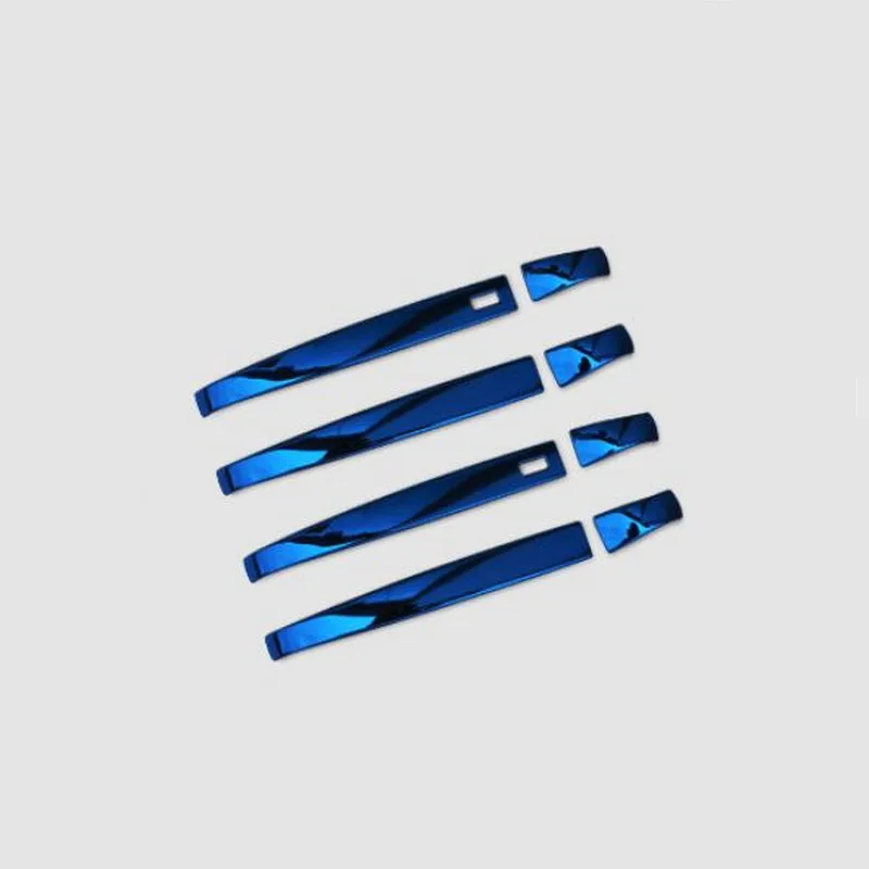blue door handle Tonlinker наружная Автомобильная дверная ручка/Накладка на чашу наклейка для Geely Atlas-19 автомобильный Стайлинг 4/8 шт Наклейка на крышку из нержавеющей стали - Цвет: blue door handle