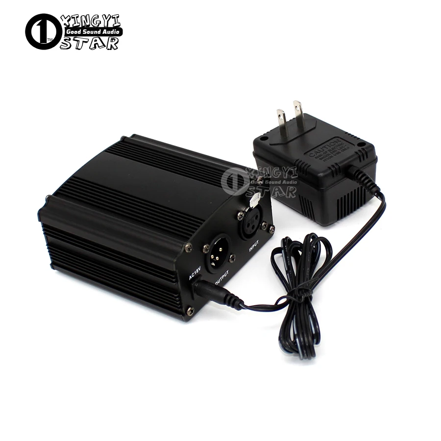 

US Plug DC 48V Phantom Power Supply Condenser Microphone For Computer PC Laptop Wired Mic Broadcast Studio Recording Microphones