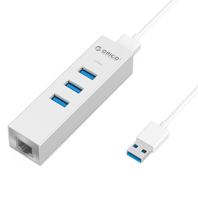 Высокая скорость 3 Порты USB 0 концентратор 10/100/1000 Мбит/с на RJ45 Gigabit Ethernet