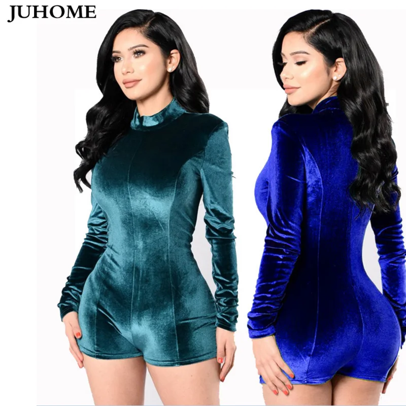 Женский Осенний комбинезон черный с длинными рукавами зимний шортами|shorts