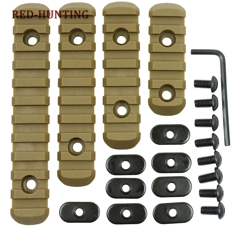 

4pcs/Set Scope Mount 5/7/9/11 Slots 20mm Keymod Weaver Picatinny Rail Military Tactical Mount Base Accessories (Black)