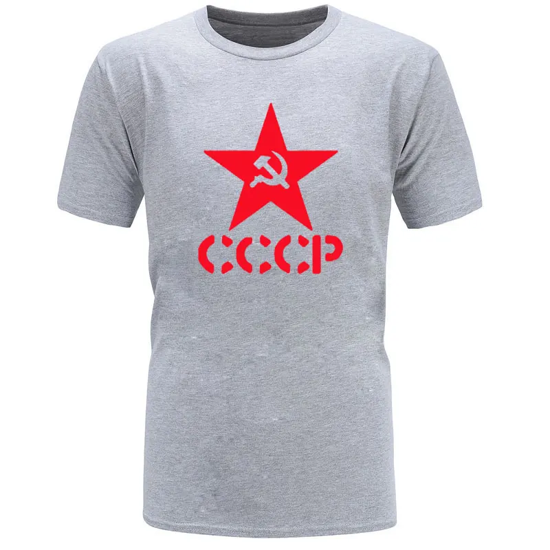 Летние CCCP футболки для мужчин СССР КГБ человек футболка с коротким рукавом Россия футболки хлопок o-образным вырезом Топы