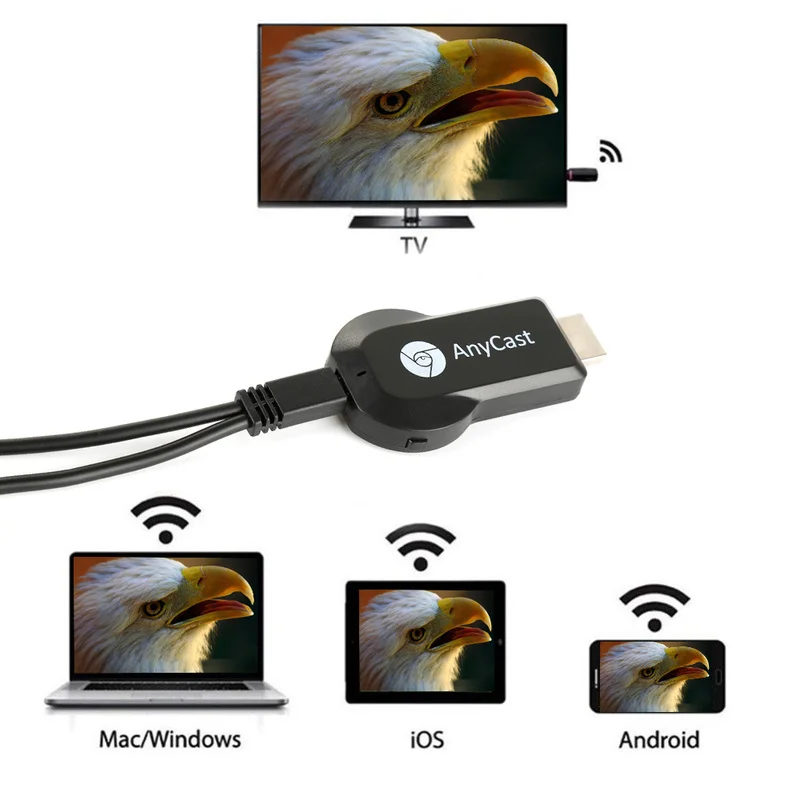 Беспроводной ТВ приемник Anycast M4 M9 Plus 1080P Wi Fi Поддержка Airplay HDMI для iPhone IOS