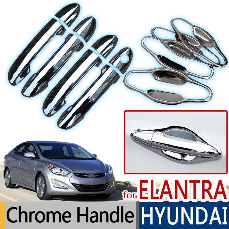 

For Hyundai Elantra 2011-2016 Chrome Door Handle Cover Trim Set of 4Pcs Avante 2012 2013 2014 2015 Accessories Car Styling