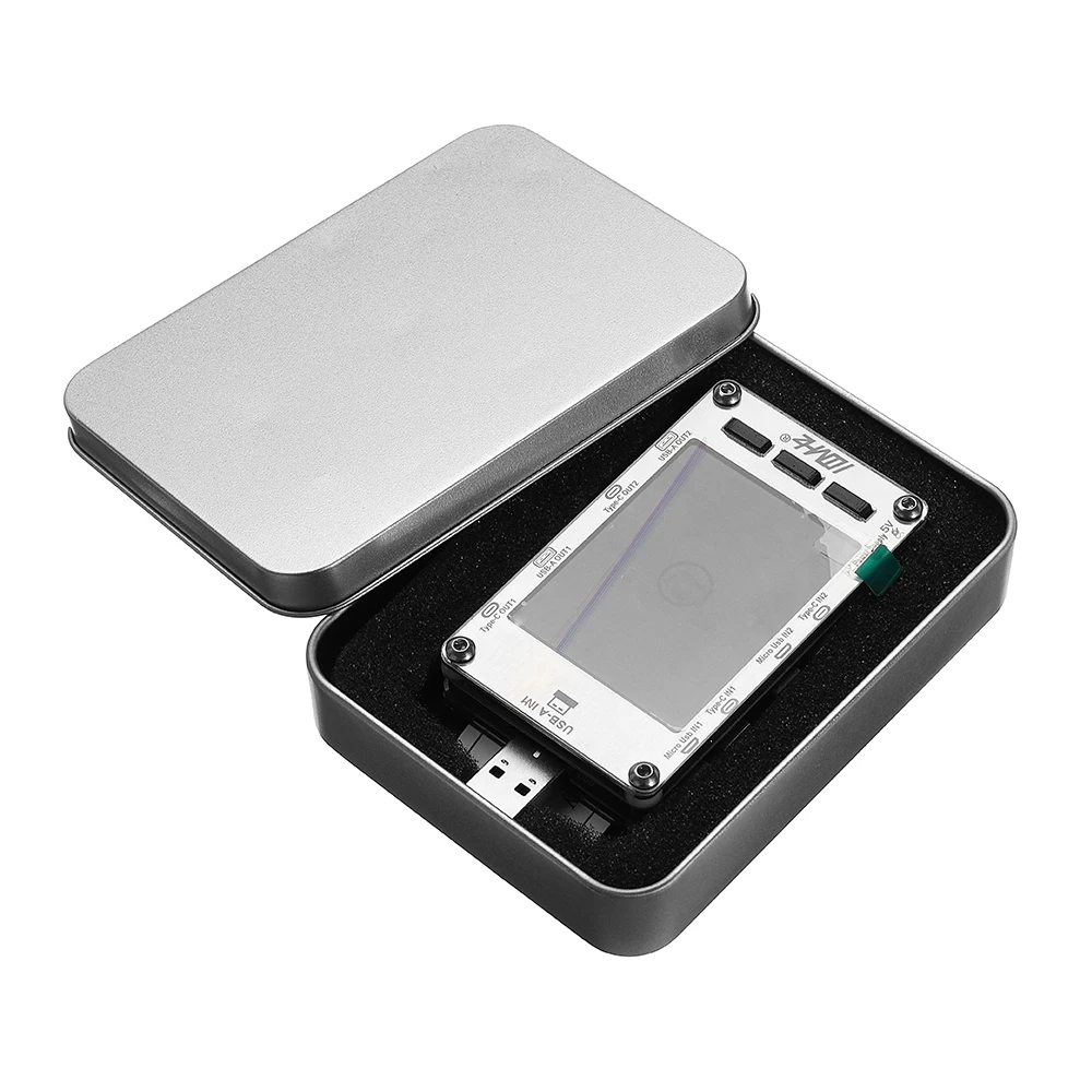 T50N USB двухканальный цветной экран Напряжение Ток Мощность измеритель емкости QC2.0 QC3.0 PD тест с Чехол
