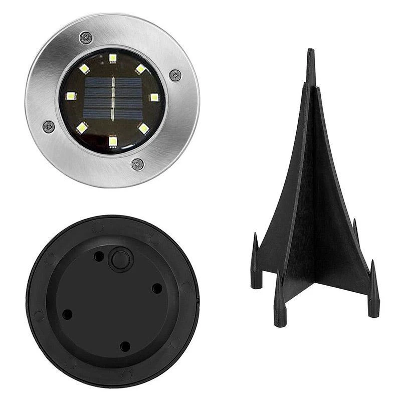 4pcs LED Solar Lights Outdoor Ground Waterproof Garden Lamp With 8 LEDs For Lawn Pathway Energy Landscape Lighting | Освещение