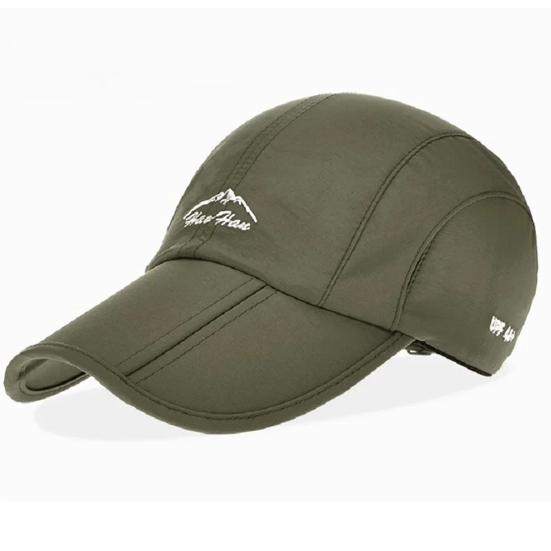 Army green Летняя унисекс Складная бейсбольная кепка, женская кепка с изогнутыми полями, Кепка в стиле хип-хоп, Кепка для папы, Мужская водонепроницаемая Кепка, кепка, кепка A1 - Цвет: Army green