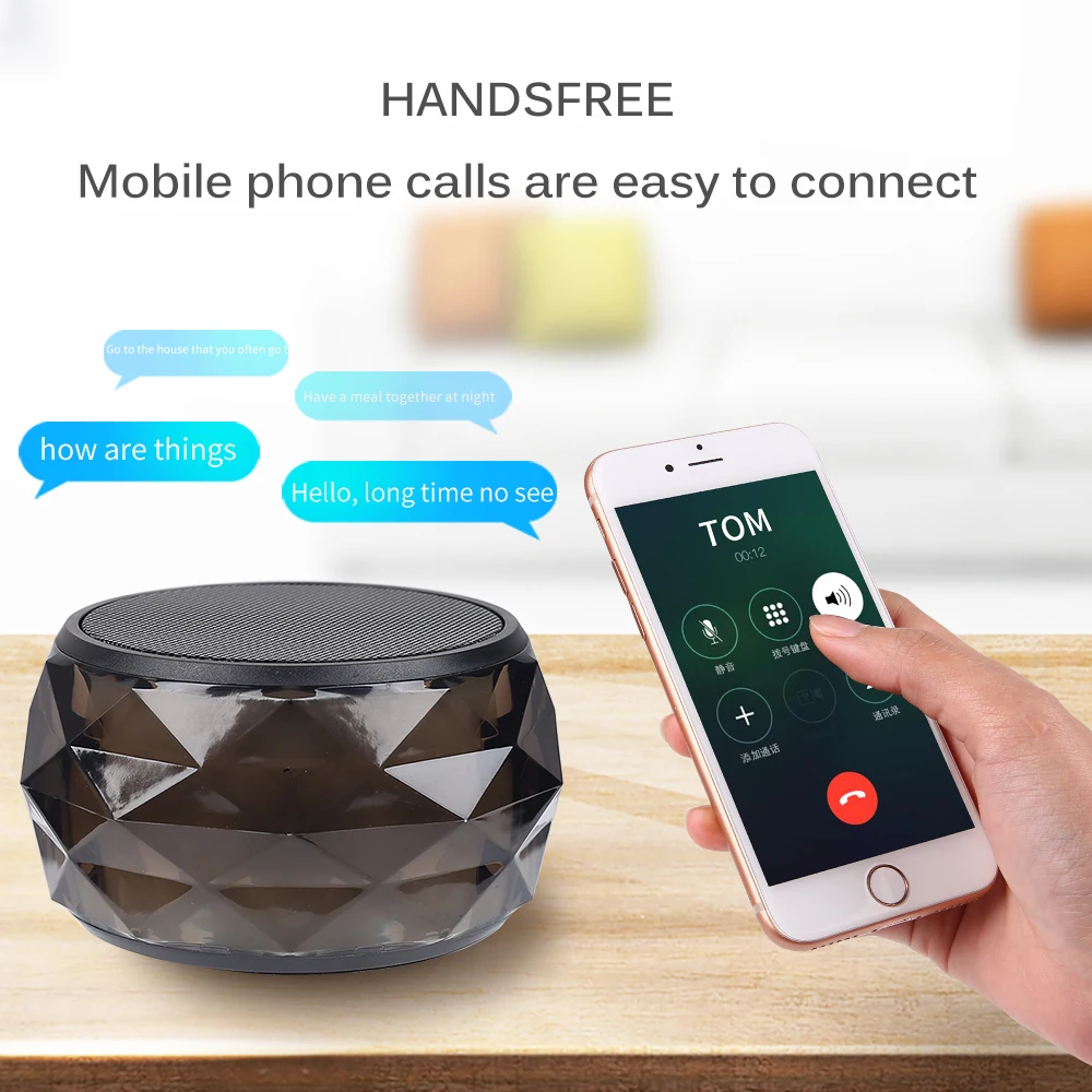 Bluetooth 5 0 динамик мини умный светодиодный беспроводной громкий цветной светильник