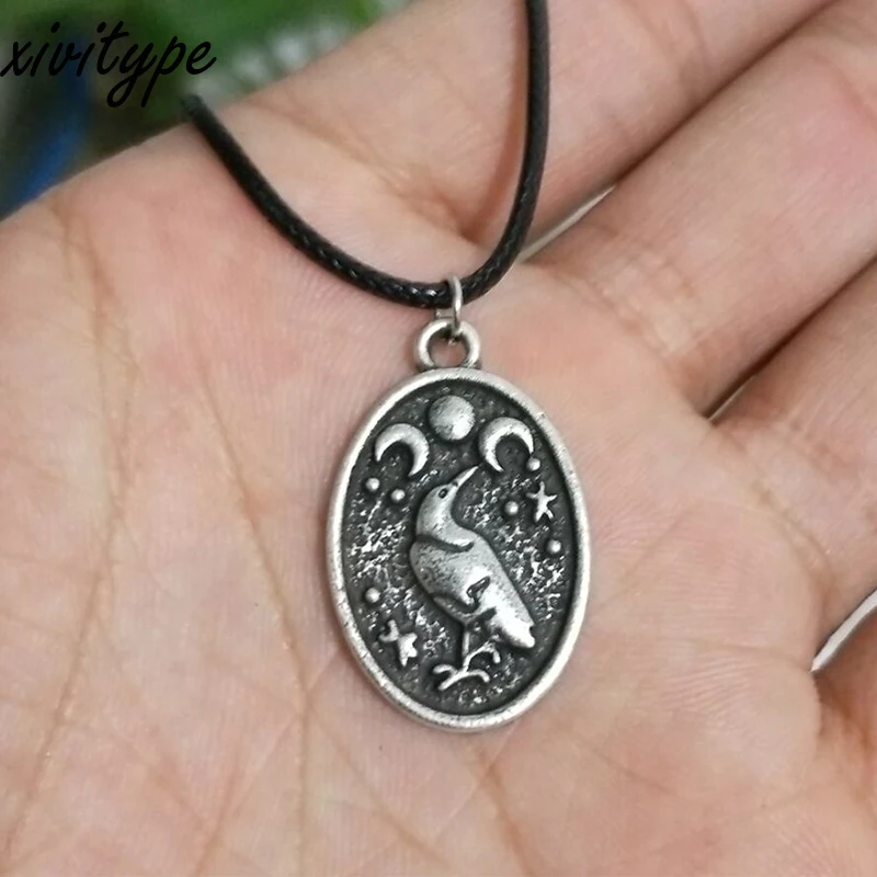 Винтажный норвежский викинг один Ворон Тройная Лунная богиня пентаграмма Wiccan