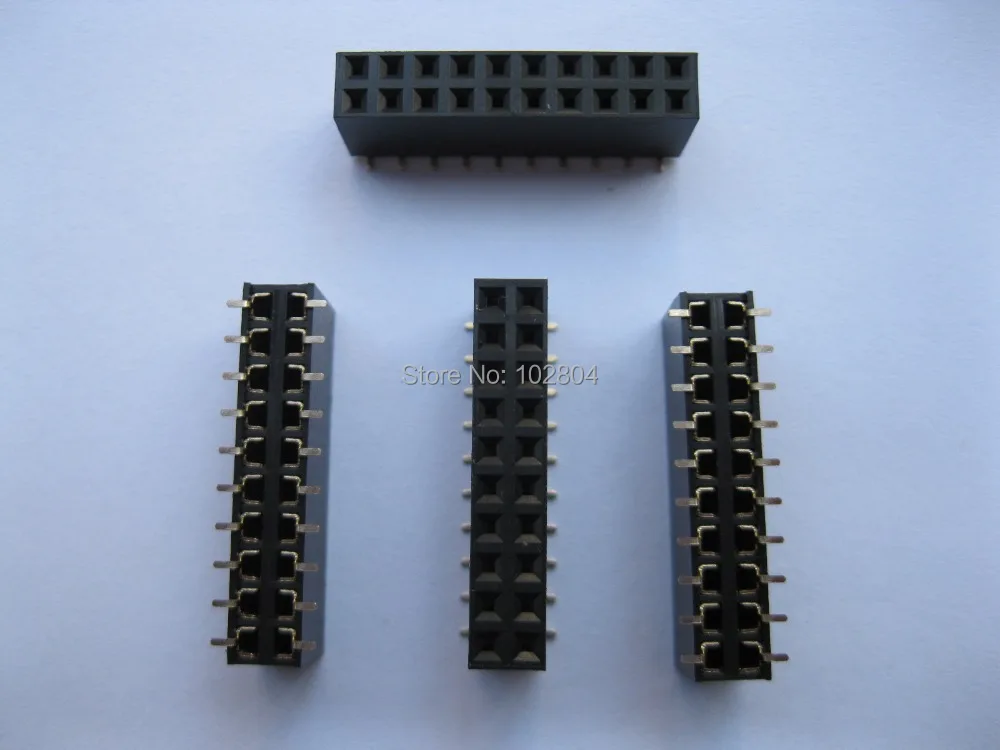 Позолоченный SMT SMD 2 54 мм 2x10 20 контактов хрупкий гнездовой разъем двухрядная