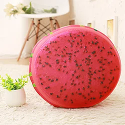 Dragon fruit Пена шары Фрукты Круглый спандекс декор подушки сиденья Подушка киви оранжевый дракон фрукты Арбуз дети для дивана, стула Подушка 38 см - Цвет: Dragon fruit