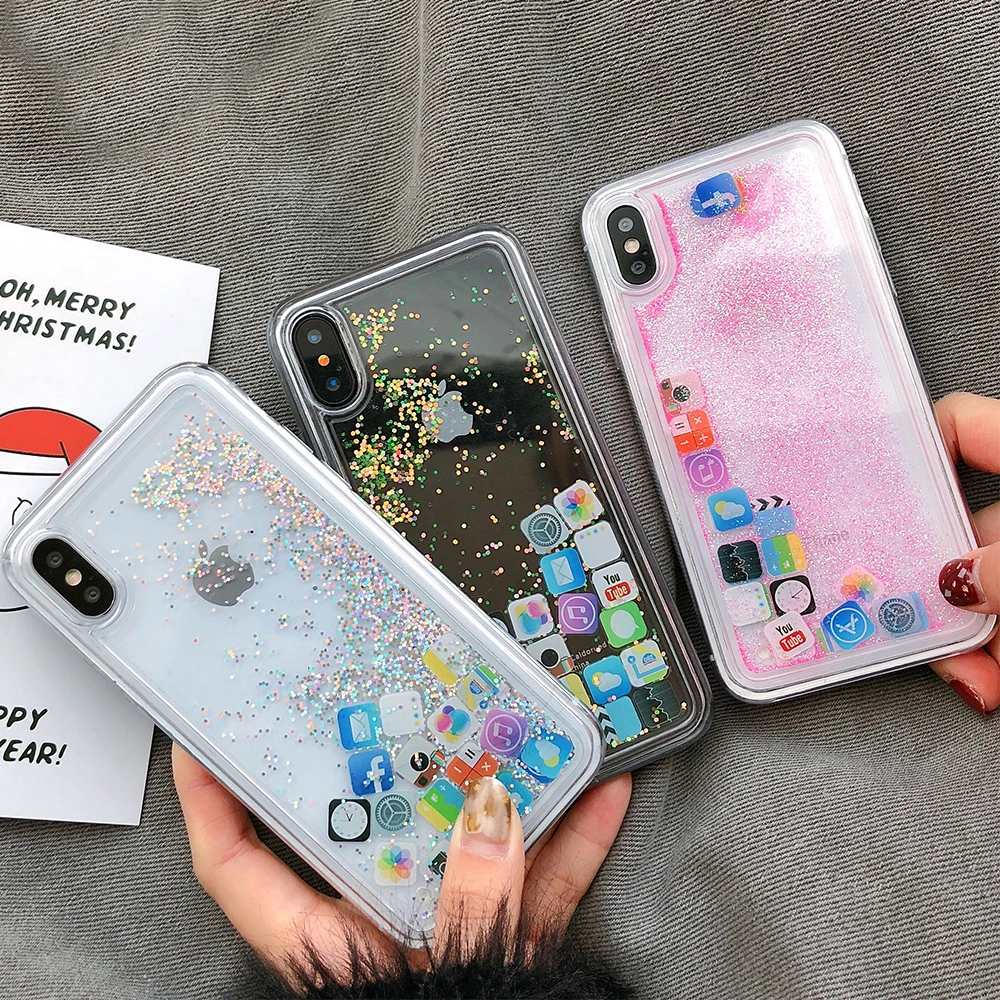 Мультяшное приложение значок зыбучий песок чехол для iphone X 6 S 7 8 plus противоударный