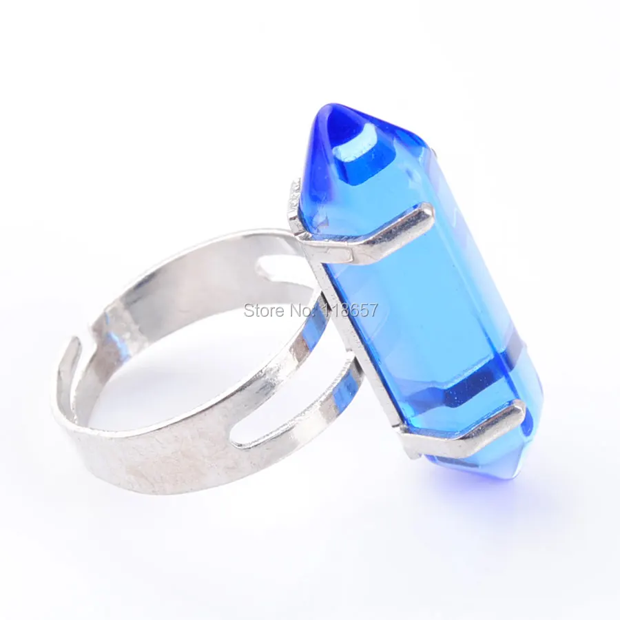 Бесплатная доставка светло-голубой камень реики чакра регулируемое кольцо 20 мм (0