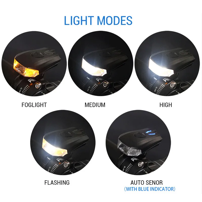 Для велосипеда victgoal Light USB перезаряжаемая велосипедная фара Smart Sensor светодиодная