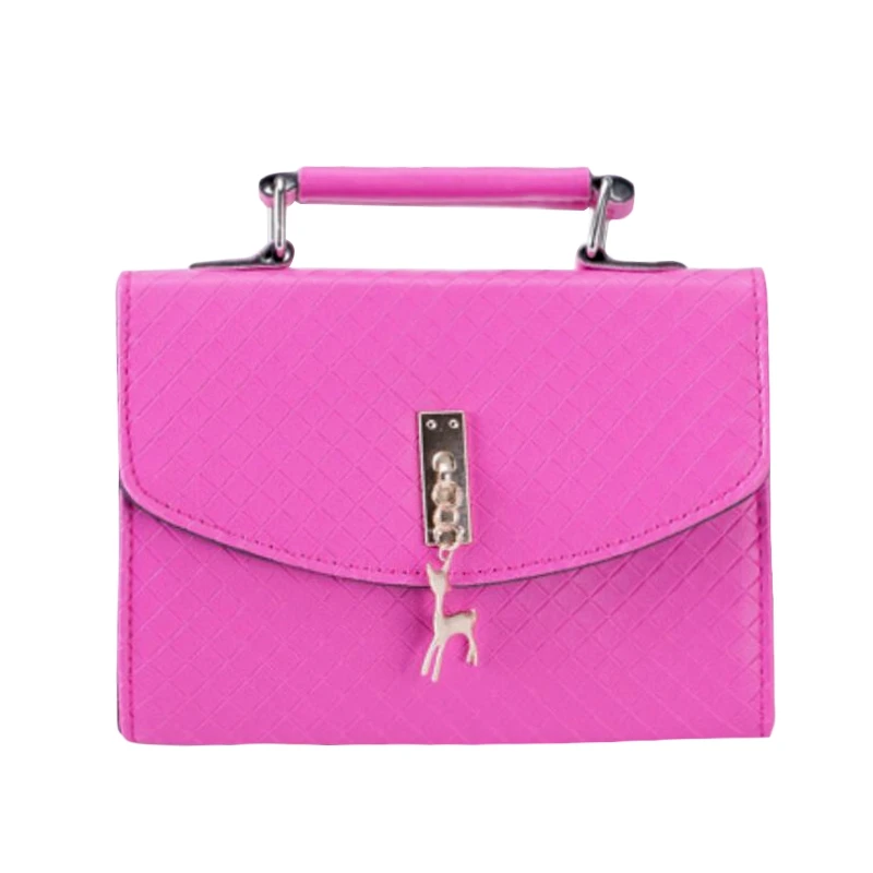 hot pink Siruiyahan сумка женская сумка-мессенджер кожаные сумки с клапаном в клетку жесткие сумки для женщин сумка женская Bolsa Feminina сумки - Цвет: hot pink