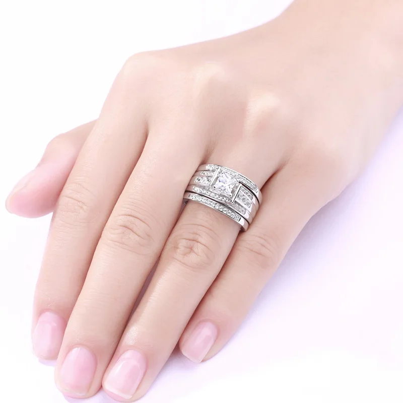 szjinao jewellery set real 925 sterling silver diamond rings for women wedding famous brand luxury jewelry unique party gift hot free global shipping