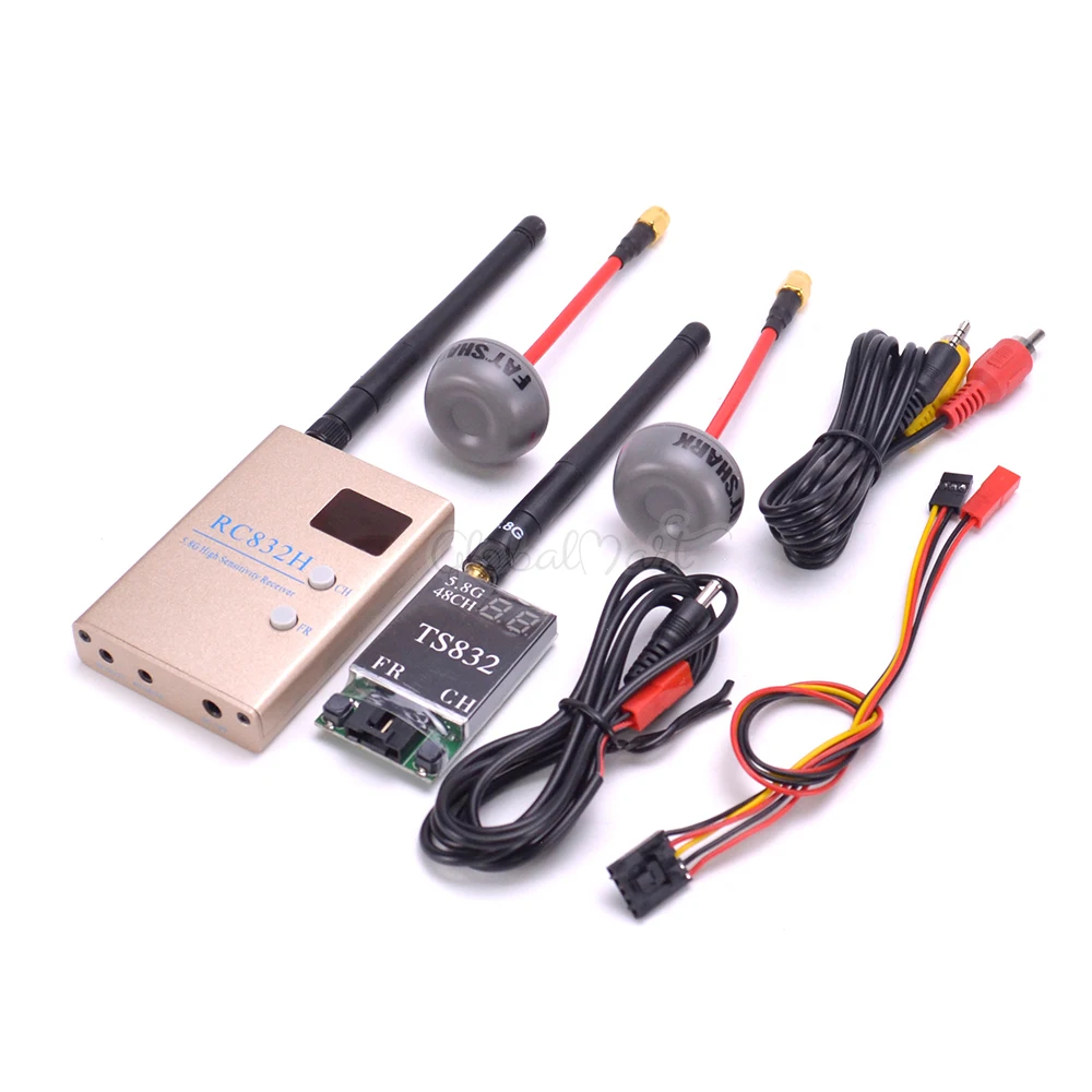 FPV Combo 48CH 5 8 Ghz 600mw передатчик приемник RC832H RC832 TS832 + антенна Fatshark для Gopro SJ4000 QAV250|fatshark