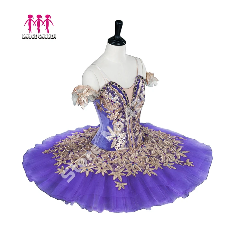 Adult Child Professional Ballet Tutus Purple Peformance Pancake Dress Romantic Stage Costumes Women B1277 | Тематическая одежда и