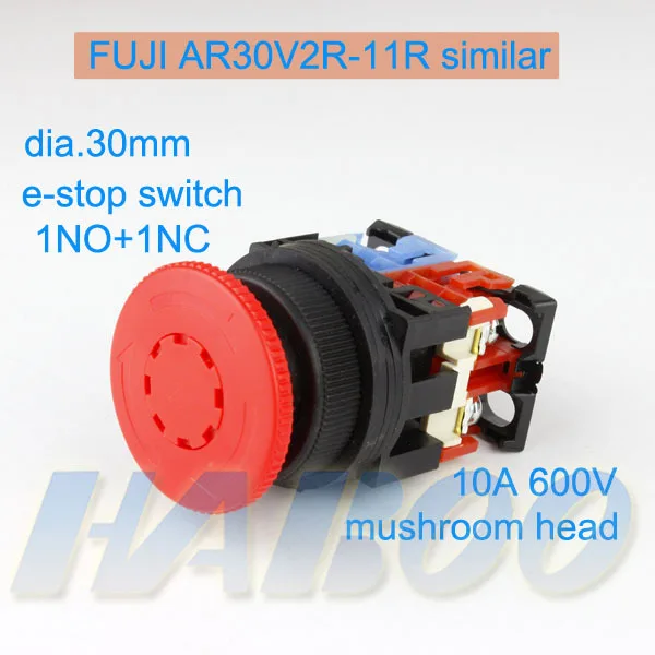 1pcs only packing shipping free 30mm emergency stop switch mushroom head push button 10A 600V | Обустройство дома