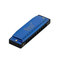 irin c 160 blues harmonica 10 holes 20 tunes key of c mouthorgan copper body with box professional wind instruments blue