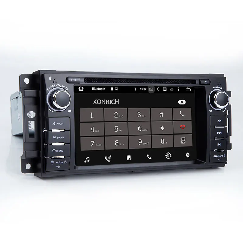 2 Din Android 8.1 Car DVD Player For Jeep Grand Cherokee Chrysler 300C Compass Patriot Dodge Sebring GPS Navigation Radio Stereo |
