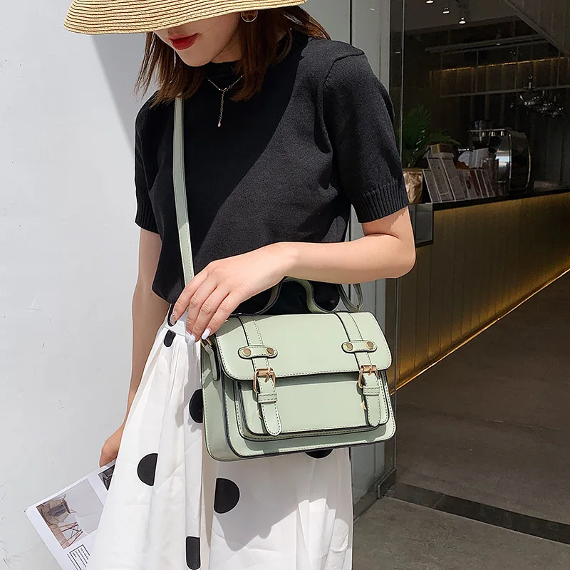 Новинка, женская сумка-мессенджер карамельного цвета, желтая Милая школьная сумка через плечо для девушек, маленькая квадратная сумка через плечо для подростков, сумка