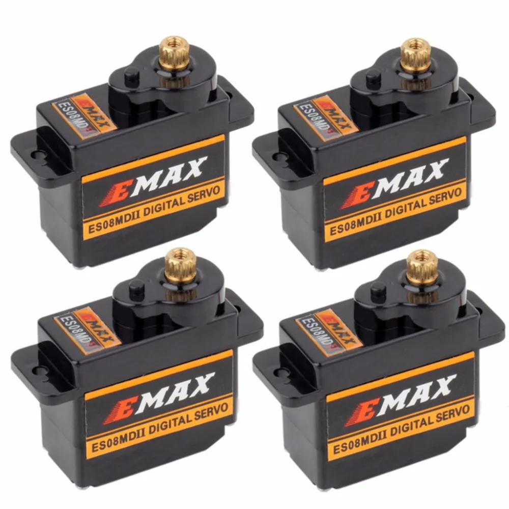 

4pcs/lot EMAX ES08MDII Digital Servo 12g/ 2.4kg/ High-speed Mini Metal Gear