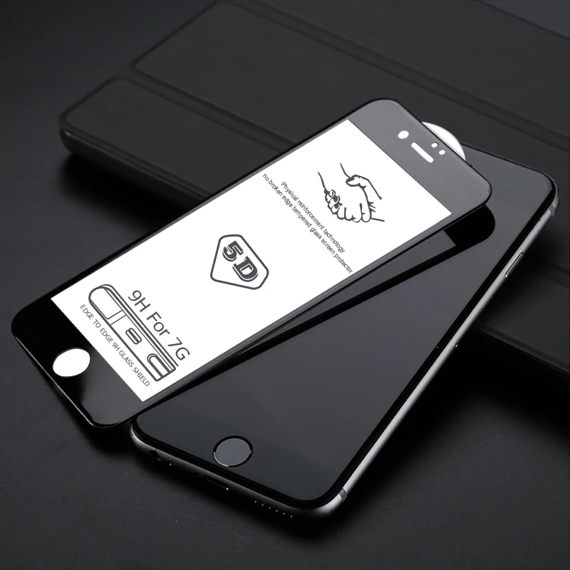 AOXIN 5D полный изогнутый край закаленного стекла для Apple iPhone 7 Plus протектор экрана на