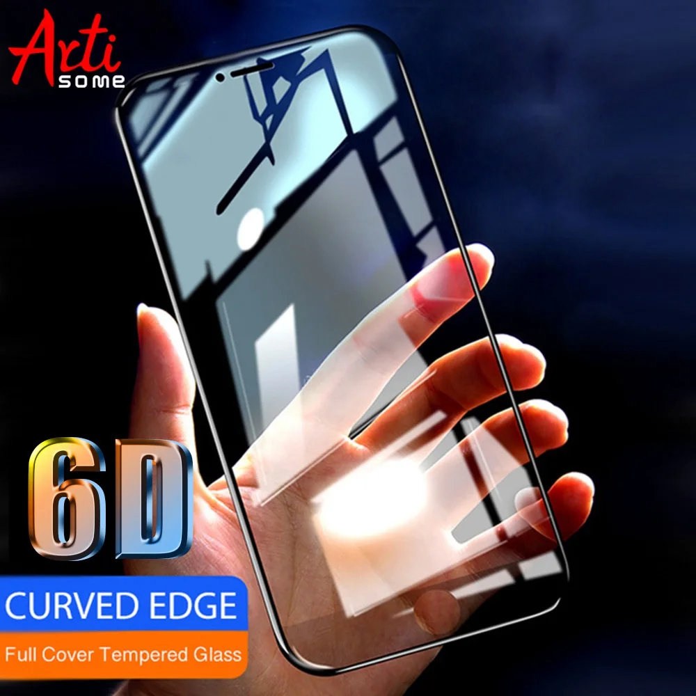 Artisome 6D изогнутое закаленное стекло для iPhone X 10 8 Стекло 6 6s 7 Plus защитное