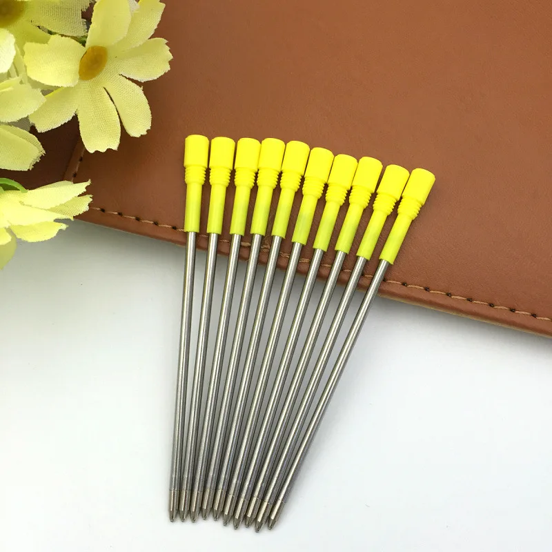 

10 PCS New Ballpoint Pen Refills 82mm Blue And Black Ink Refill Material Escolar Diamond Pen Refills Metal Pens