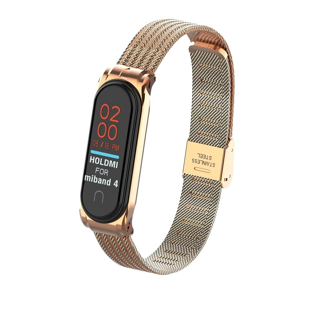 Универсальный металлический ремешок для xiaomi mi band 4 3, металлический ремешок, умный Браслет для mi band 4, сменные ремешки для часов mi 4 3