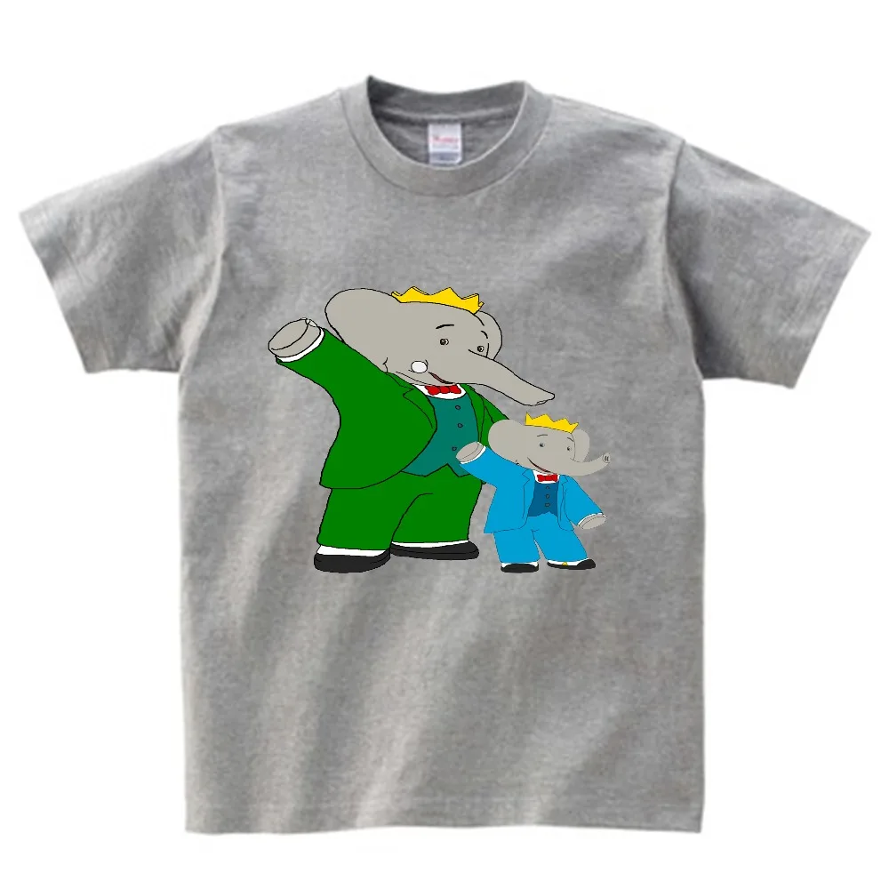 Детская футболка с забавным принтом слона детские летние футболки коротким