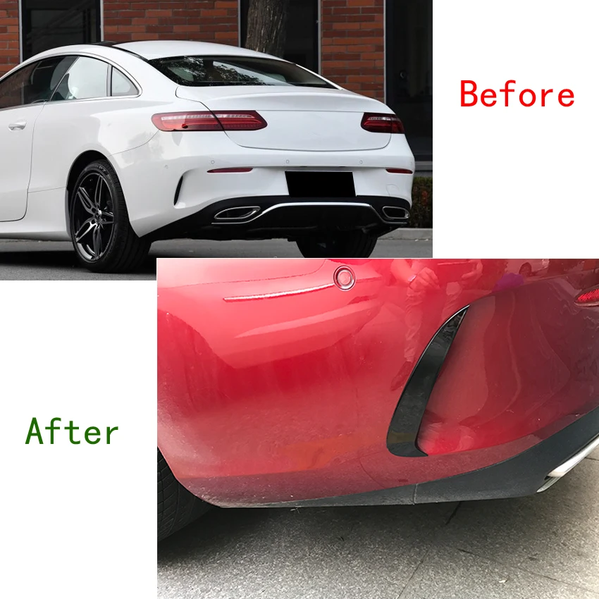 Автомобильный задний бампер Fender наклейки Накладка для Mercedes Benz E Class E Coupe C238+ аксессуары автомобильный Стайлинг