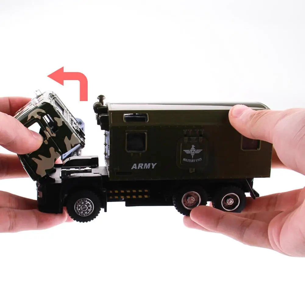 Игрушка для детей 1:50 Военный полицейский транспортный автомобиль модель звук и